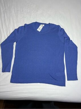 J. Crew Blue Crewneck Sweater 100% Cotton